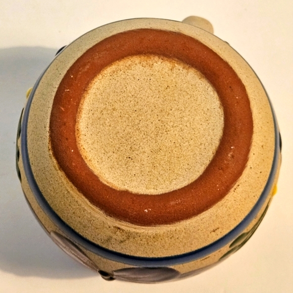 🌺 Mexican Art Red Clay Pottery Coffee Cup Hand Painted Butterfly Themed - Picture 7 of 7